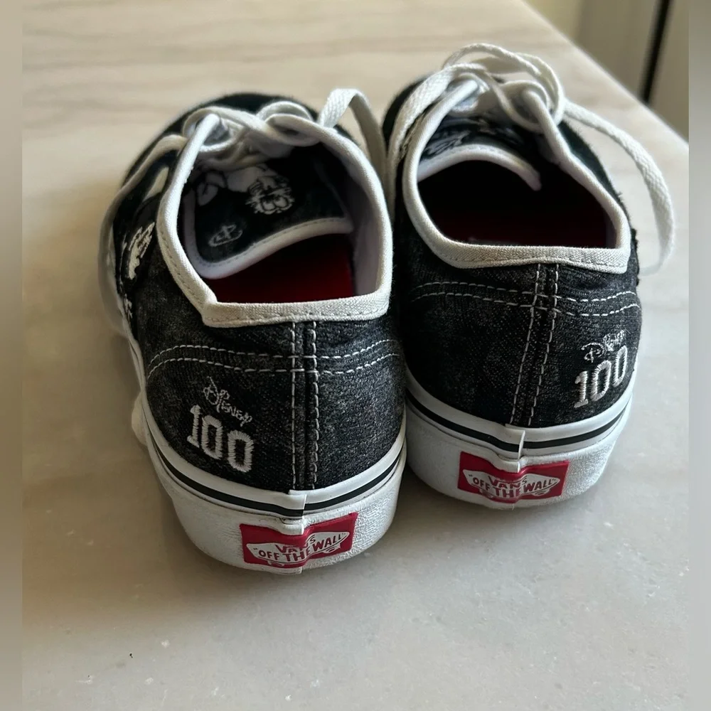 Limited Edition Vans x Disney 100 Years of Wonder Shoes Black Suede size W7/M5.5 - Picture 6 of 9